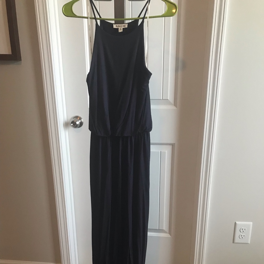 Navy blue maxi dress